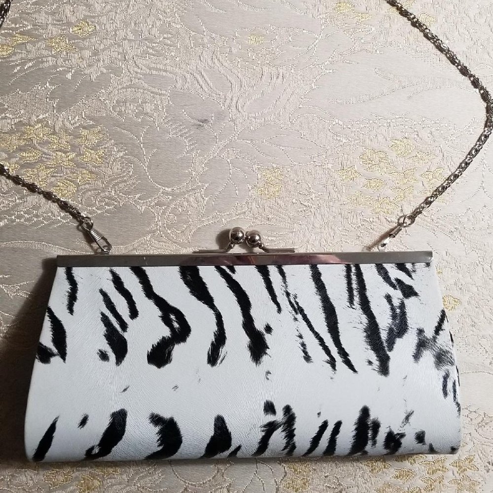 Vintage Black and White Clutch with Chain by Depeche Mode New York